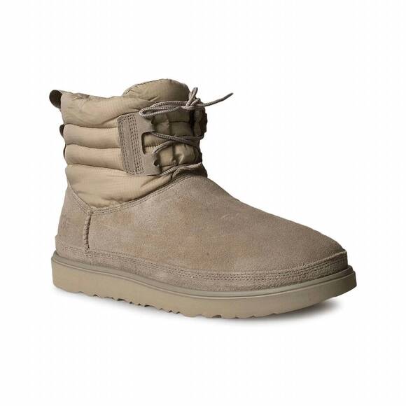 NEW UGG men's classic mini lace up boots in dune